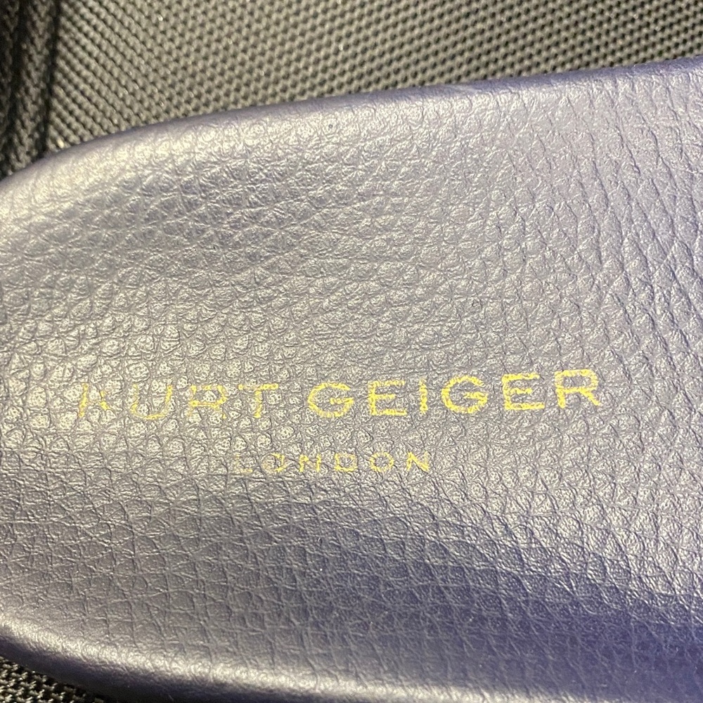 Kurt Geiger Indigo and Gold Woven Slides - Picture 4 of 4